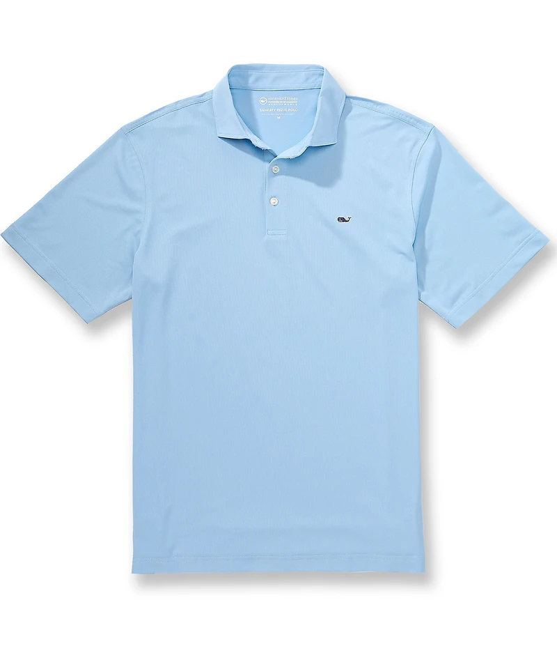 Vineyard Vines Sankaty Solid Pique Performance Stretch Short Sleeve Polo Shirt