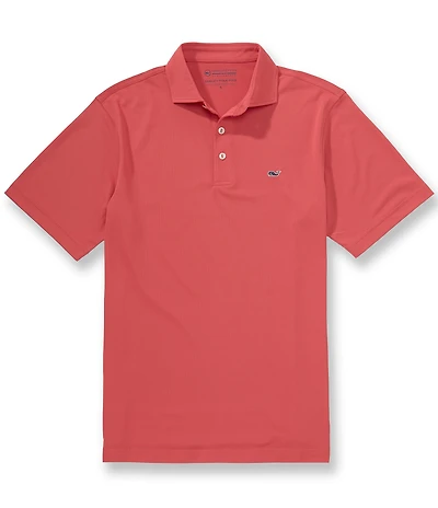 Vineyard Vines Sankaty Solid Pique Performance Stretch Short Sleeve Polo Shirt