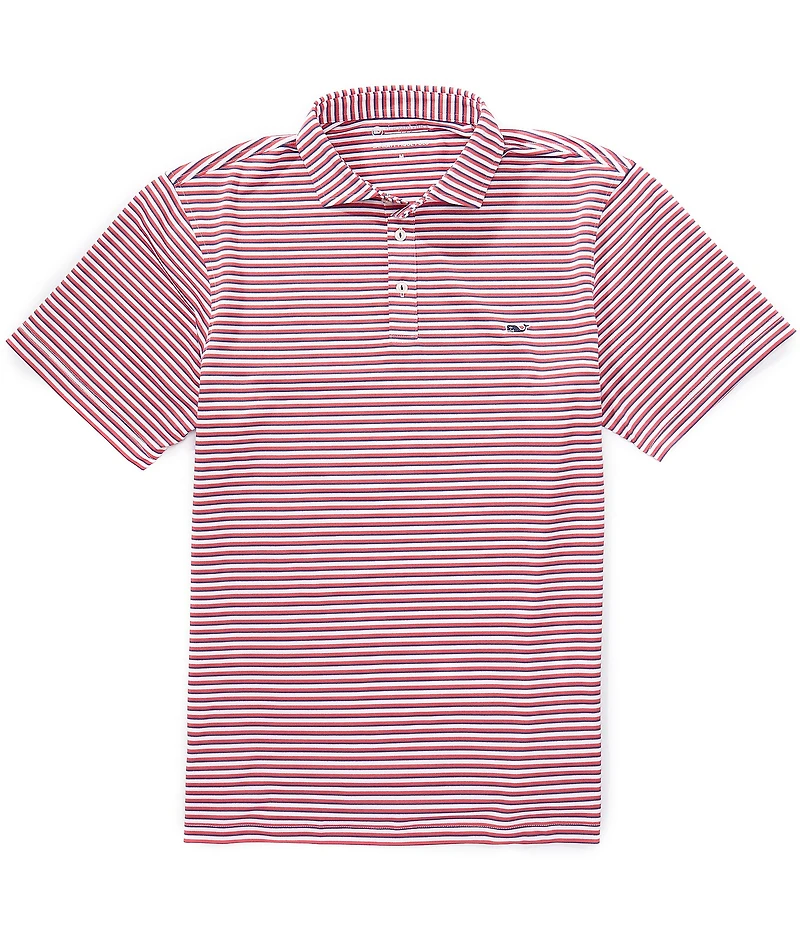 Vineyard Vines Sankaty Striped Pique Short Sleeve Polo Shirt