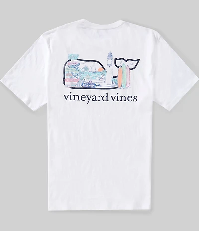 Vineyard Vines Scene Print Whale Fill Short Sleeve Pocket T-Shirt