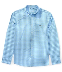 Vineyard Vines Topsail Gingham Featherweight Performance Stretch Long Sleeve Woven Shirt