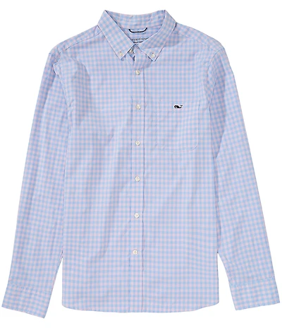 Vineyard Vines Topsail Gingham Featherweight Performance Stretch Long Sleeve Woven Shirt