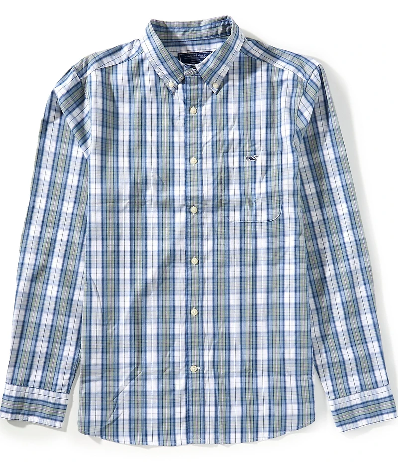 Vineyard Vines Washashore Plaid Perfect Washed Poplin Woven Shirt