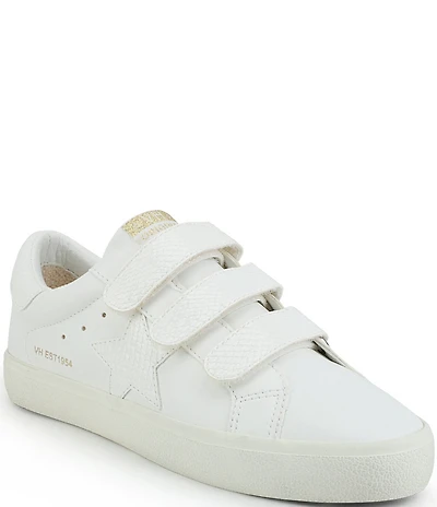 Vintage Havana Ally Embossed Leather Triple Strap Sneakers