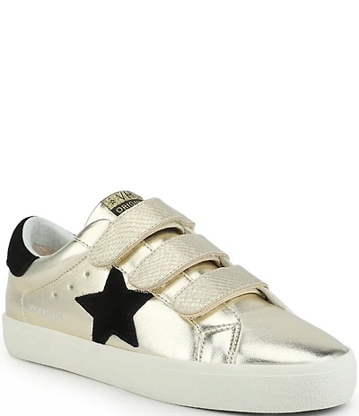 Vintage Havana Ally Metallic Embossed Triple Strap Sneakers