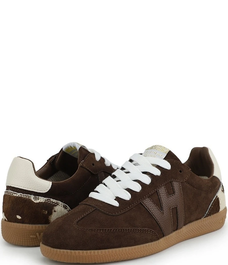 Vintage Havana Dreamer Cow Print Haircalf Heel Sneakers