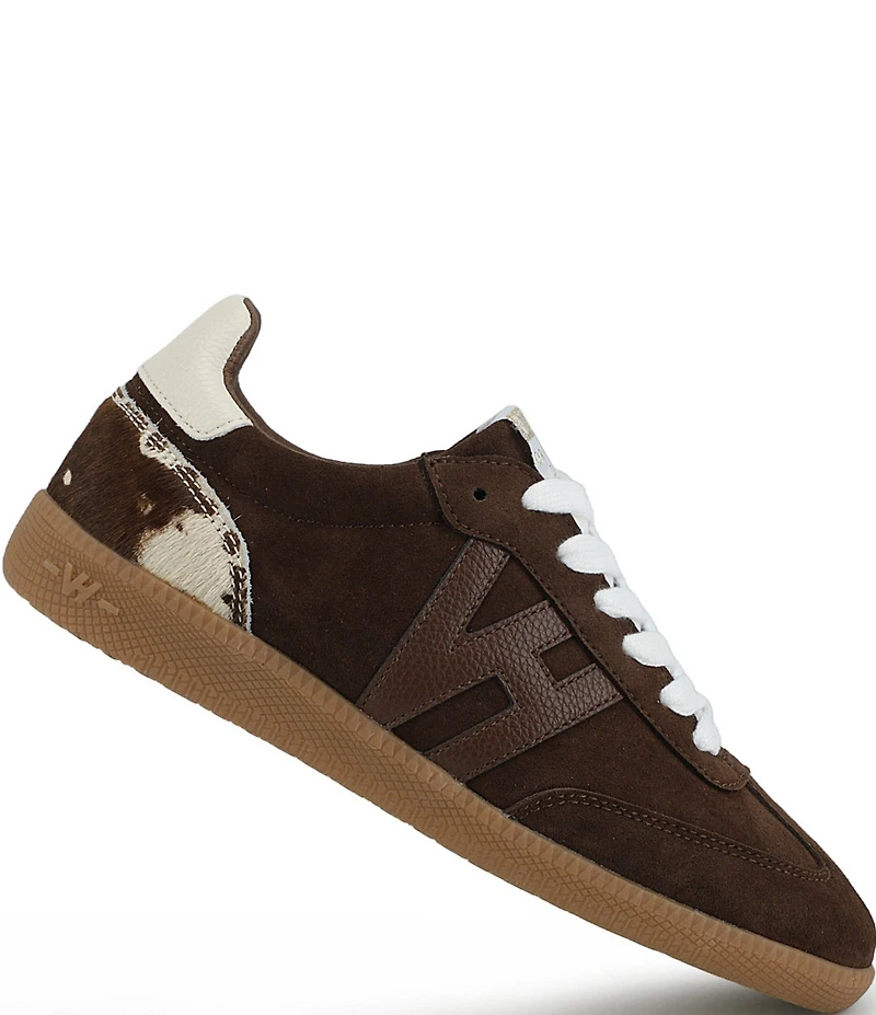 Vintage Havana Dreamer Cow Print Haircalf Heel Sneakers