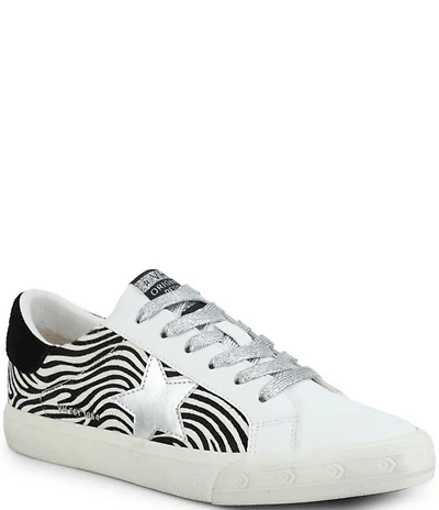 Vintage Havana Grande Zebra Printed Haircalf Sneakers