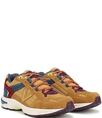 Vionic 23 Walk 2.0 Leather and Suede Lace-Up Sneakers