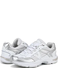 Vionic 23Walk 2.0 Leather and Mesh Lace Up Sneakers