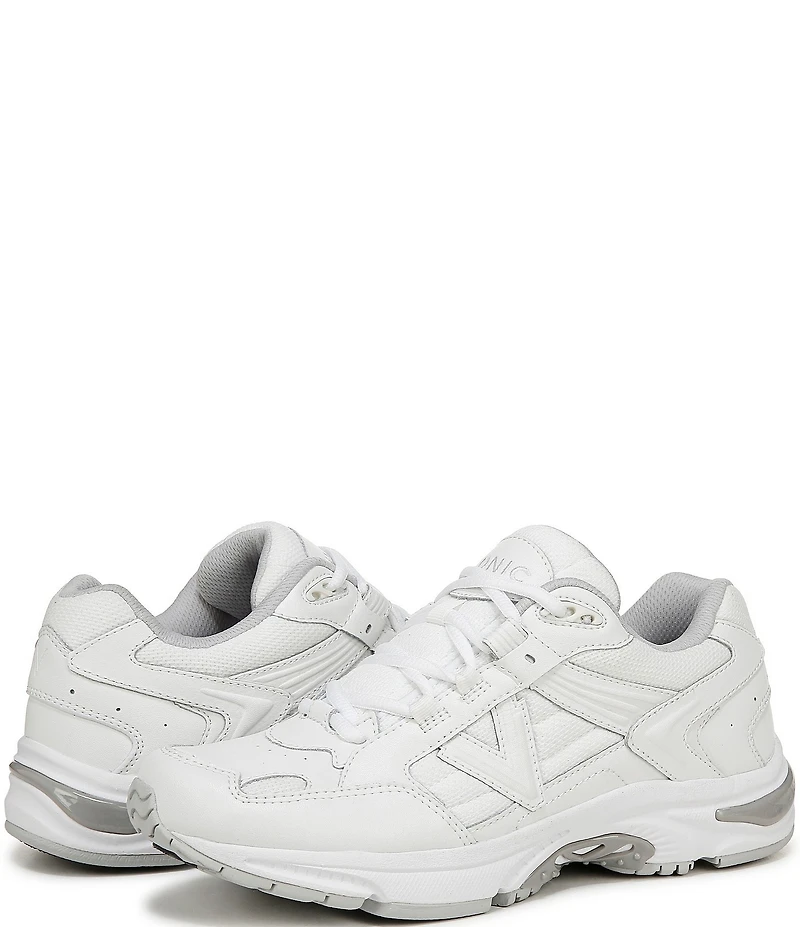 Vionic 23Walk 2.0 Leather and Mesh Lace Up Sneakers