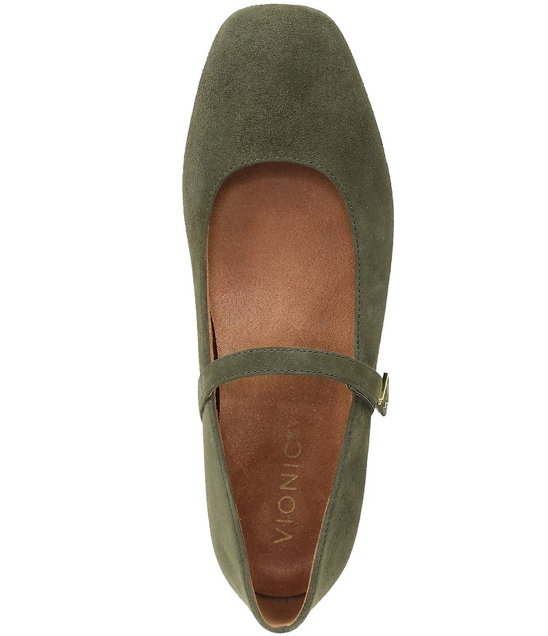 Vionic Alameda Suede Mary Jane Flats