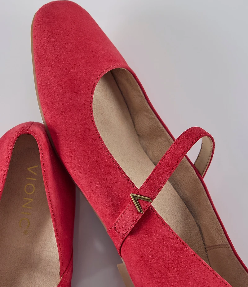 Vionic Alameda Suede Mary Jane Flats