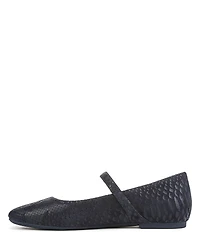 Vionic Alameda Suede Snake Print Mary Jane Flats