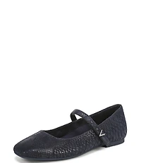 Vionic Alameda Suede Snake Print Mary Jane Flats