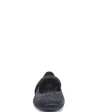 Vionic Alameda Suede Snake Print Mary Jane Flats