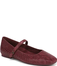 Vionic Alameda Suede Snake Print Mary Jane Flats