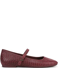 Vionic Alameda Suede Snake Print Mary Jane Flats
