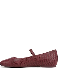 Vionic Alameda Suede Snake Print Mary Jane Flats