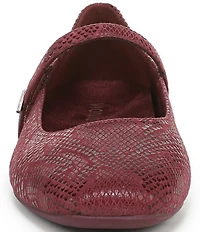 Vionic Alameda Suede Snake Print Mary Jane Flats