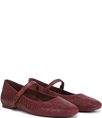 Vionic Alameda Suede Snake Print Mary Jane Flats