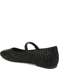 Vionic Alameda Suede Snake Print Mary Jane Flats
