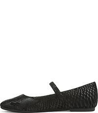 Vionic Alameda Suede Snake Print Mary Jane Flats