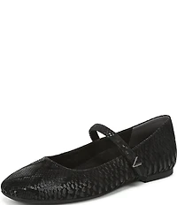 Vionic Alameda Suede Snake Print Mary Jane Flats