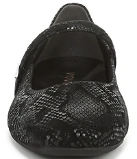 Vionic Alameda Suede Snake Print Mary Jane Flats