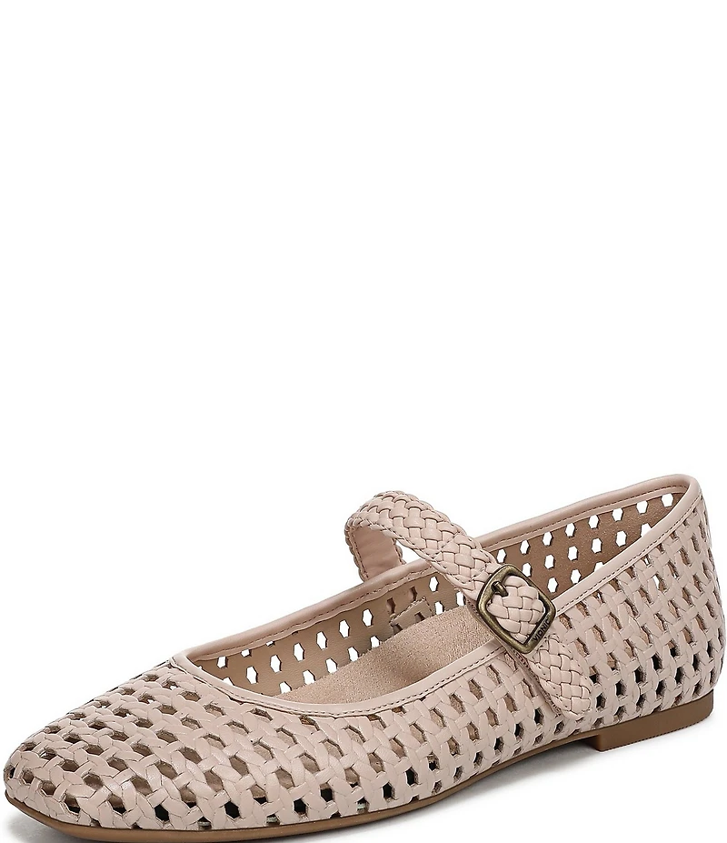 Vionic Alameda Woven Leather Mary Jane Flats