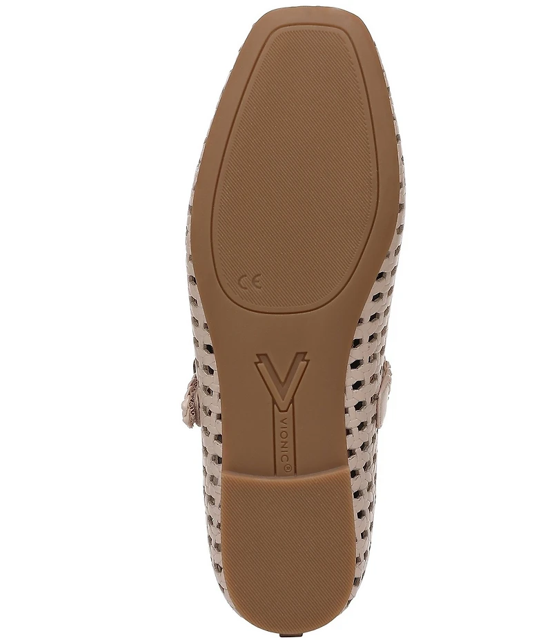 Vionic Alameda Woven Leather Mary Jane Flats