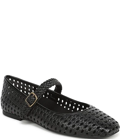 Vionic Alameda Woven Leather Mary Jane Flats
