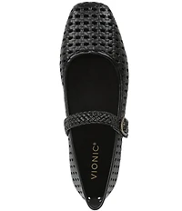 Vionic Alameda Woven Leather Mary Jane Flats