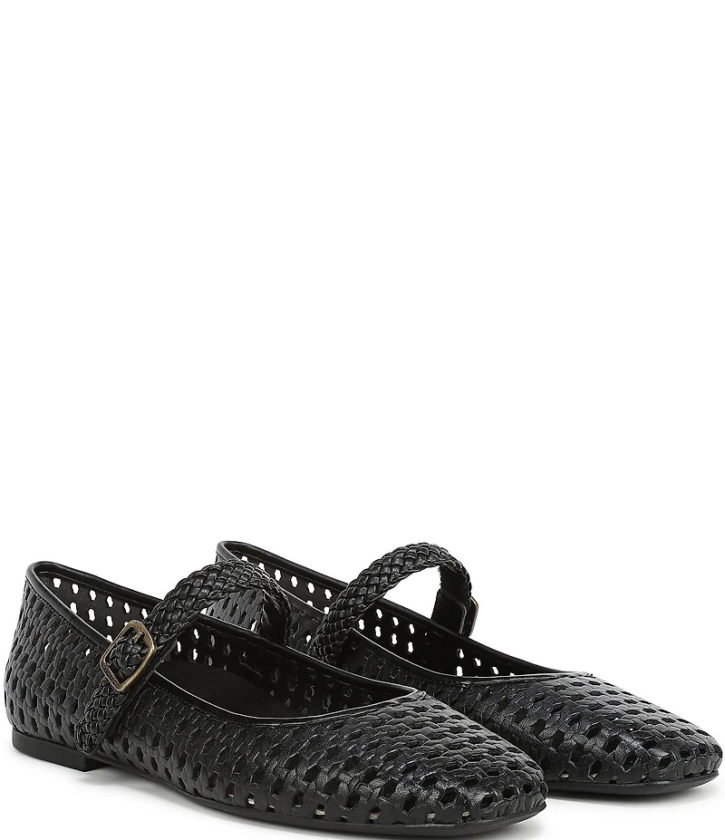 Vionic Alameda Woven Leather Mary Jane Flats