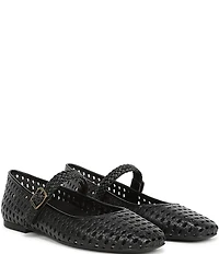 Vionic Alameda Woven Leather Mary Jane Flats