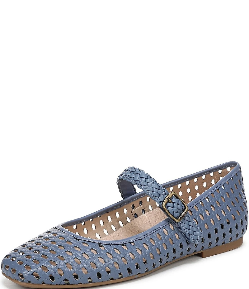 Vionic Alameda Woven Leather Mary Jane Flats