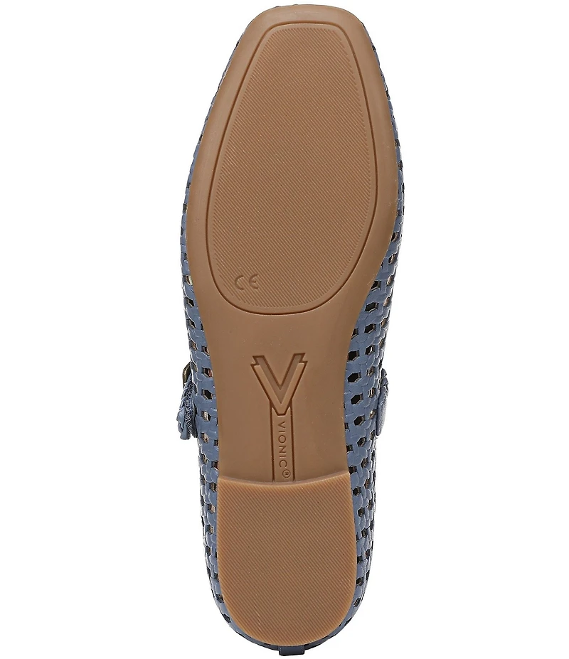 Vionic Alameda Woven Leather Mary Jane Flats