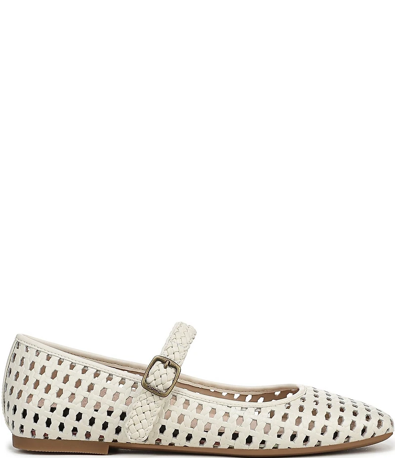 Vionic Alameda Woven Leather Mary Jane Flats