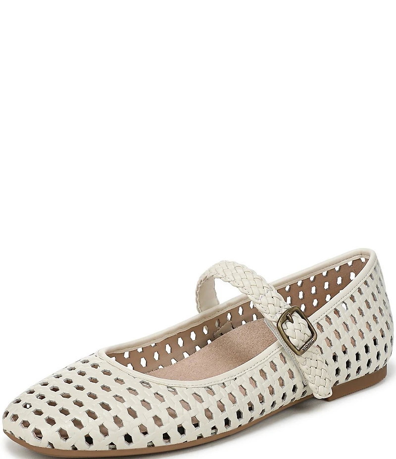 Vionic Alameda Woven Leather Mary Jane Flats