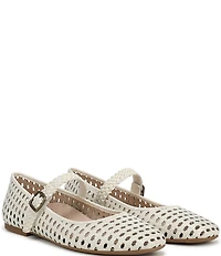 Vionic Alameda Woven Leather Mary Jane Flats