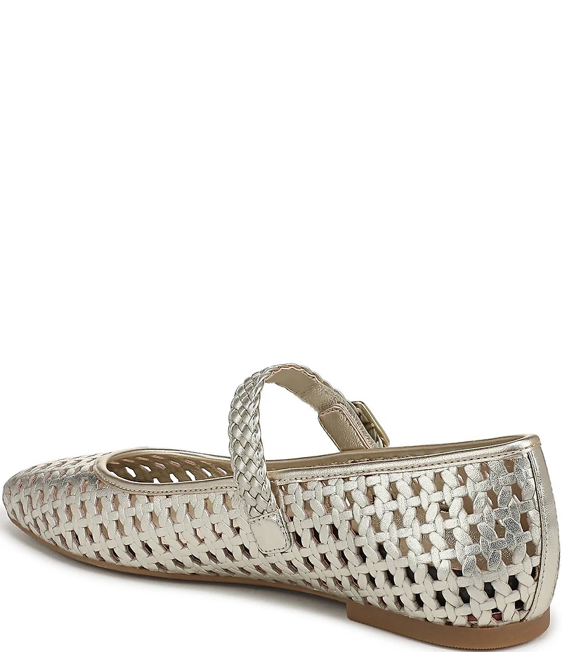 Vionic Alameda Woven Leather Mary Jane Flats