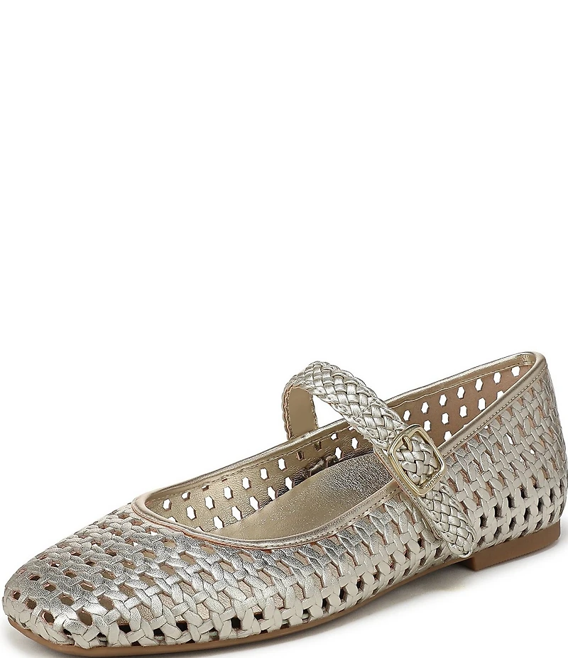 Vionic Alameda Woven Leather Mary Jane Flats