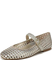 Vionic Alameda Woven Leather Mary Jane Flats