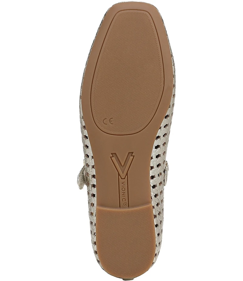 Vionic Alameda Woven Leather Mary Jane Flats