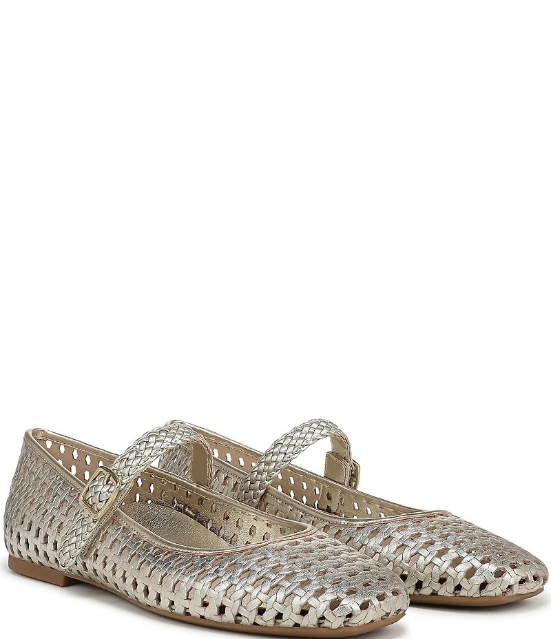 Vionic Alameda Woven Leather Mary Jane Flats