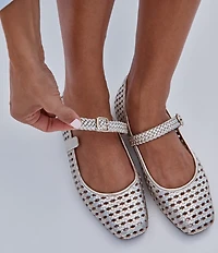 Vionic Alameda Woven Leather Mary Jane Flats