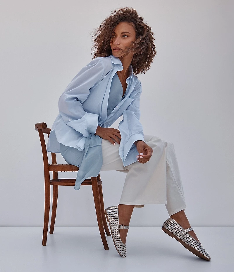 Vionic Alameda Woven Leather Mary Jane Flats