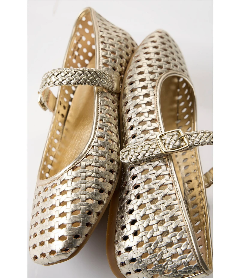Vionic Alameda Woven Leather Mary Jane Flats