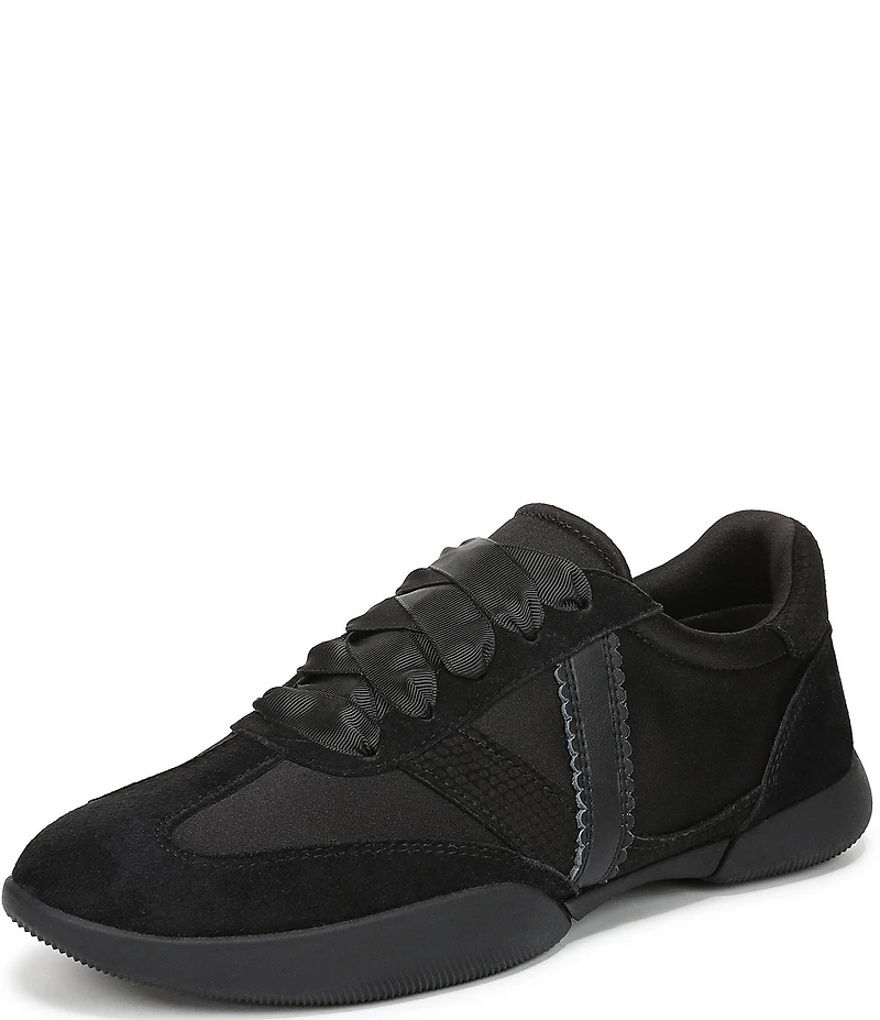 Vionic Arabelle Nylon And Leather Lace Up Sneakers