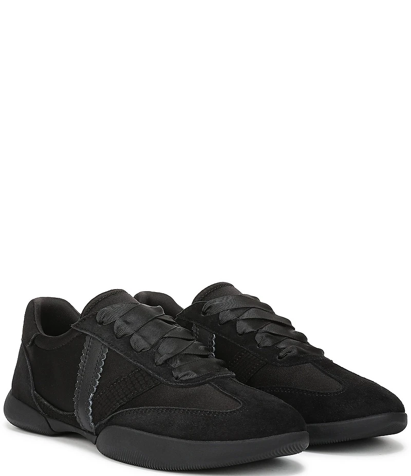 Vionic Arabelle Nylon And Leather Lace Up Sneakers